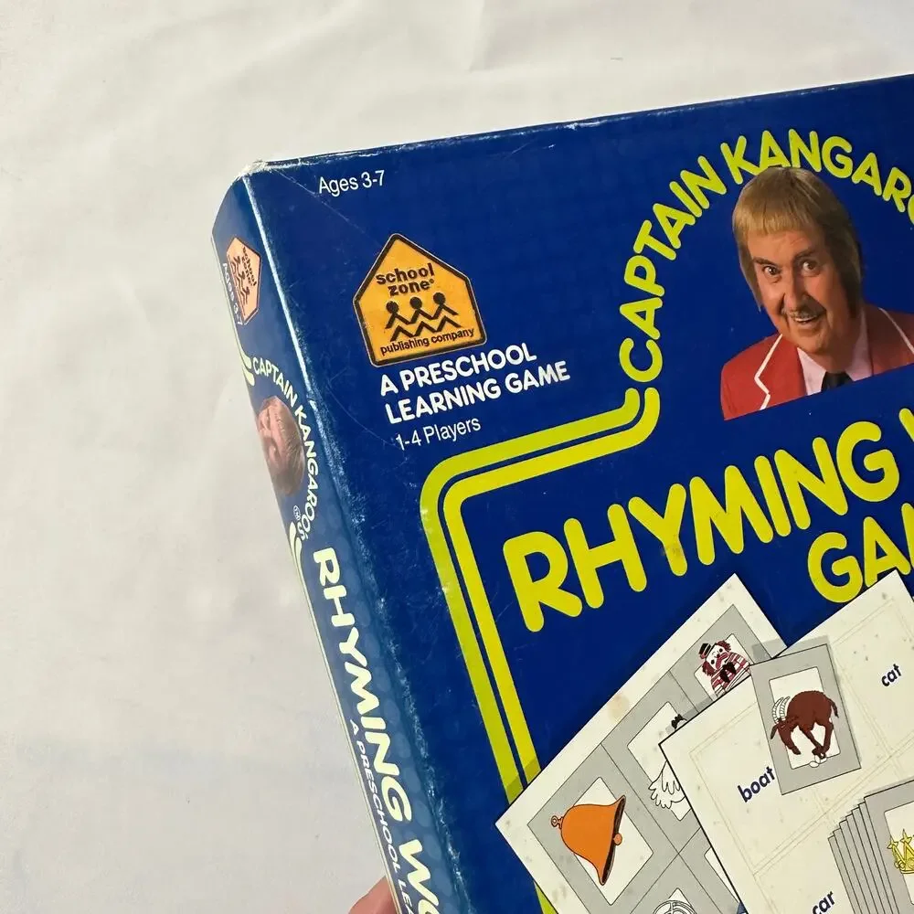 Vintage 1987 Captain Kangaroo's Rhyming Word Game Educational Board Game